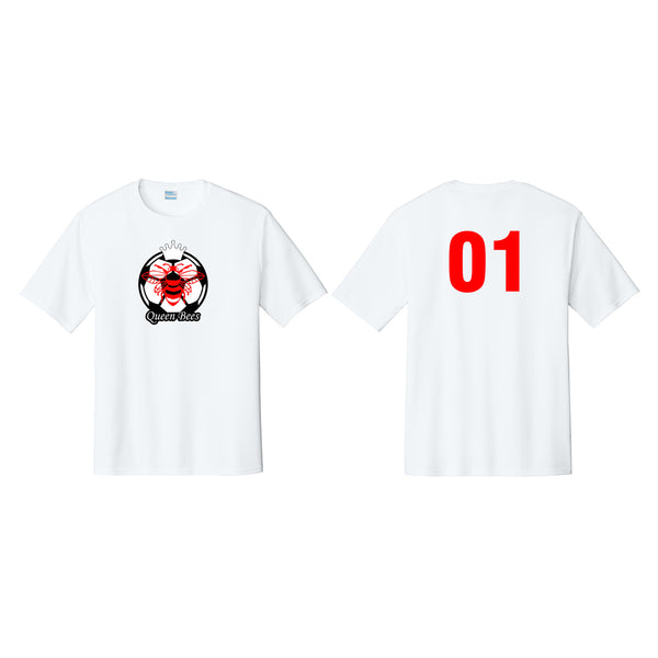 White Dri-Fit Jersey W/ New Queen Bees Logo