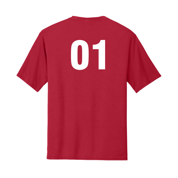 Red Dri-Fit Jersey W/ Old Queen Bees Logo
