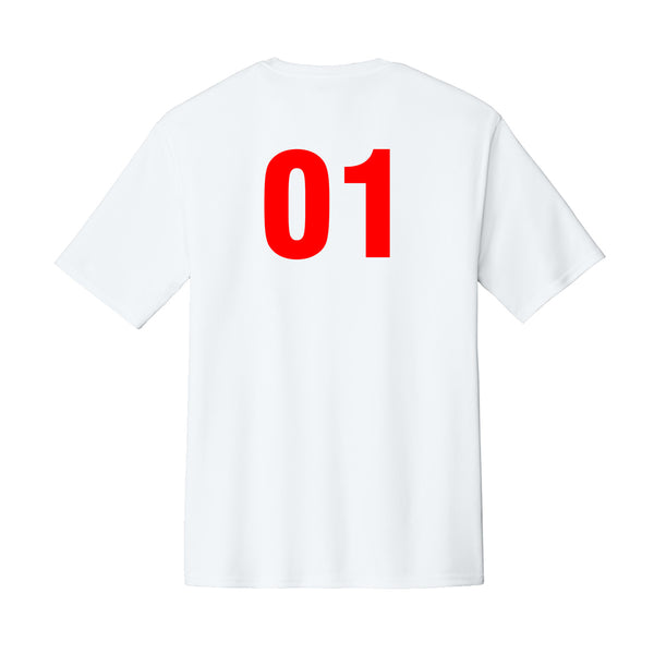 White Dri-Fit Jersey W/ Old Queen Bees Logo