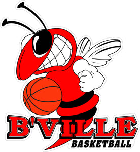 "B'ville Basketball" Bee & Basketball Decal