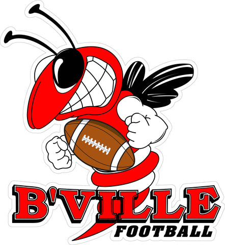 "B'VILLE Football" Bee & Football Decal