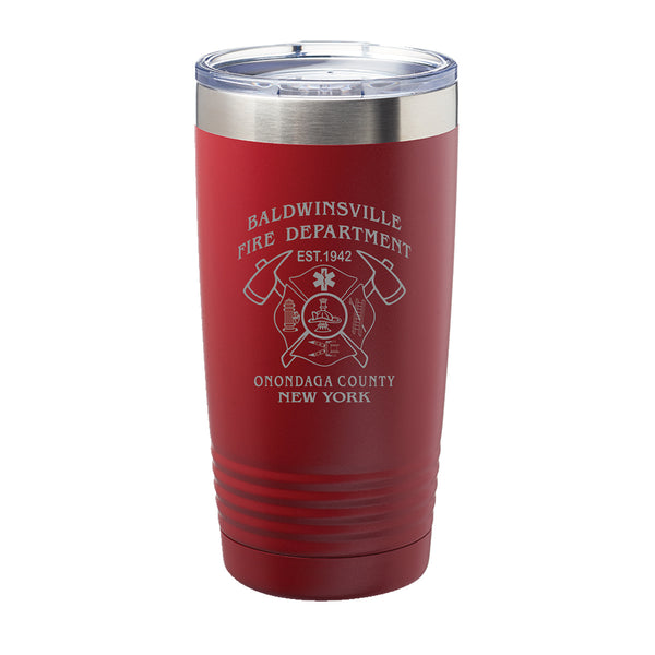20oz (B'ville Fire Dept) Laser-Engraved, Insulated Tumbler ver.2