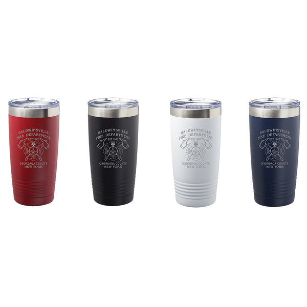 20oz (B'ville Fire Dept) Laser-Engraved, Insulated Tumbler ver.2