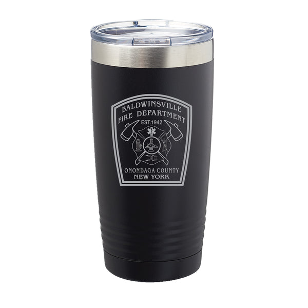 20oz Laser-Engraved, Insulated Tumbler w/ B'ville Fire Dept. logo