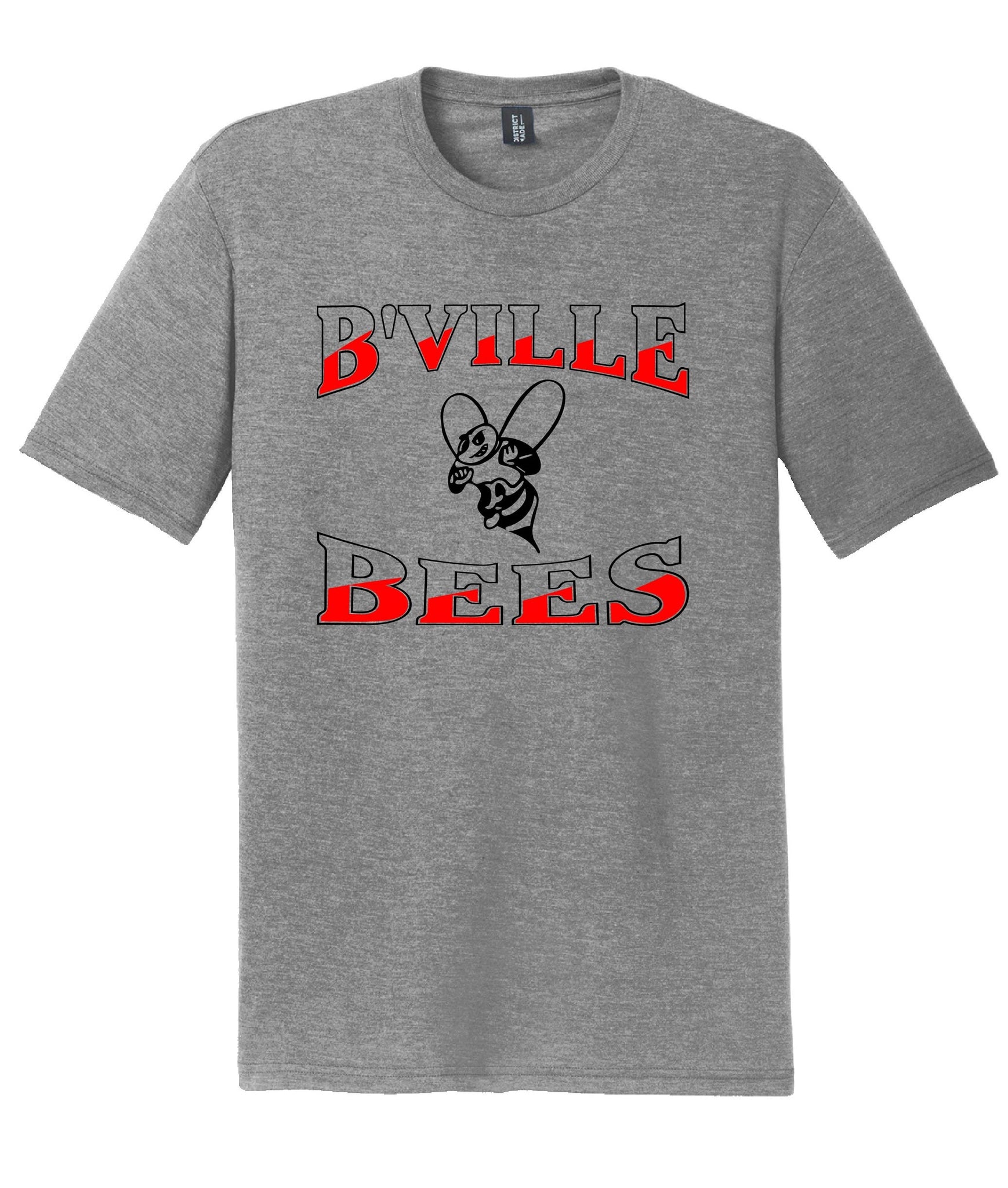 Gray "B'VILLE BEES" Short-Sleeve Tee